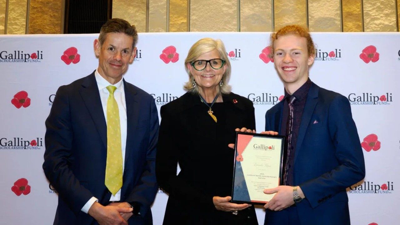 Matthew McGuire at the 2026 Presentation Ceremony at the Australian War Memorial. 