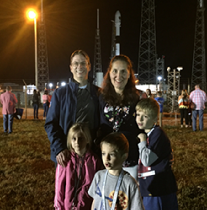 Johnathon Caldwell with his wife and their children